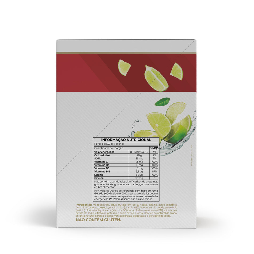 Endurance Caffeine gel - 12 sachês 30g Limão