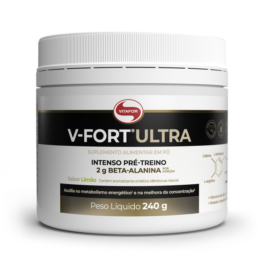 V-Fort Ultra (Pré-treino) - 240g Limão com Beta Alanina